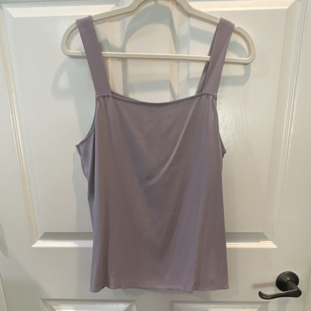 NWT Eileen Fisher Lavender Silk Square Neck Cami & Poncho Sleeveless/Long L/XL - Picture 2 of 11